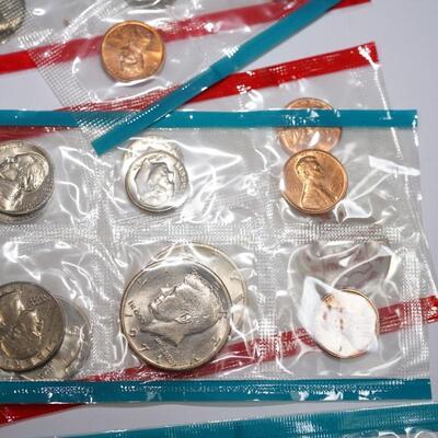 1969-1972 MINT 12 COIN SETS IN ORIGINAL CELOPHANE WRAP