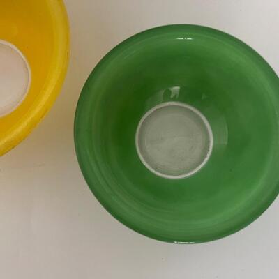 Green and Yellow Pyrex