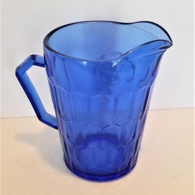 Lot #54  Shirley Temple Milk Pitcher - Blue Cobalt