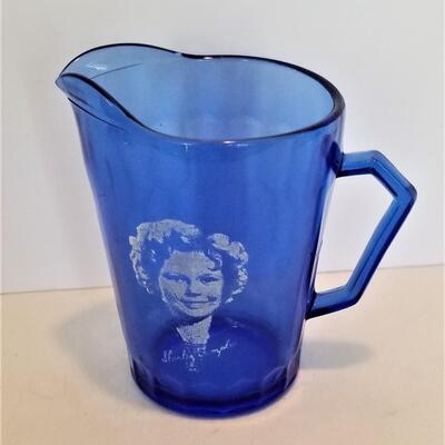 Lot #54  Shirley Temple Milk Pitcher - Blue Cobalt