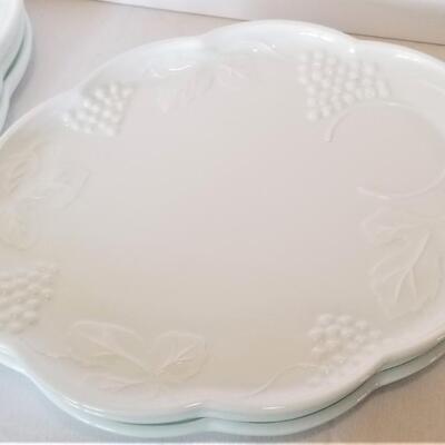 Lot #55  Lot of 6 Vintage Milk Glass Snack Sets