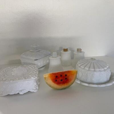 Lot of Milk Glass