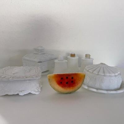 Lot of Milk Glass