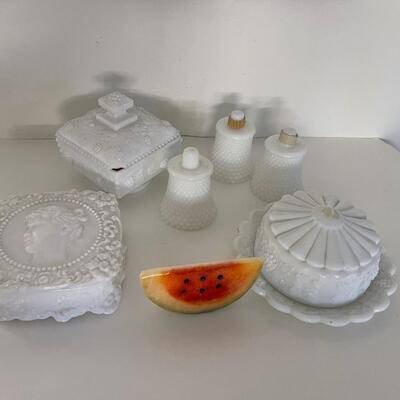 Lot of Milk Glass