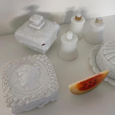Lot of Milk Glass