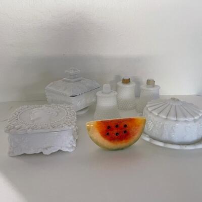 Lot of Milk Glass