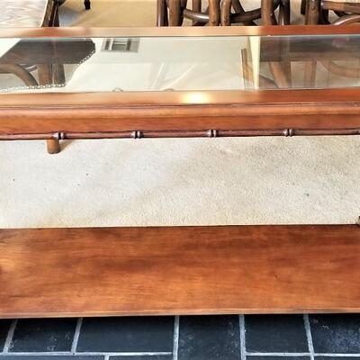 Lot #59  Contemporary Sofa Table - Glass top