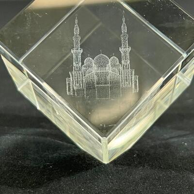 7 Laser Etched Crystal Cubes