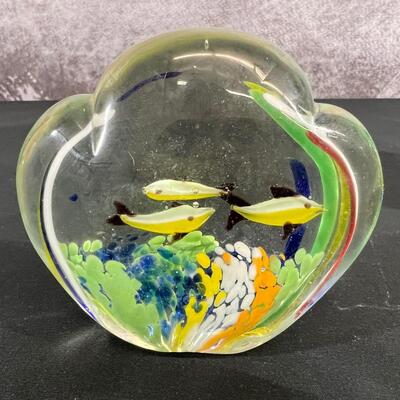 Glass Sphere Decor W/ Fish