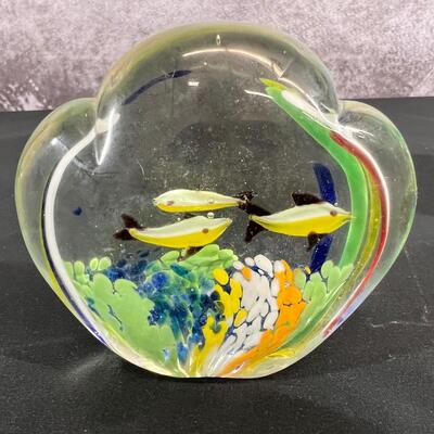 Glass Sphere Decor W/ Fish