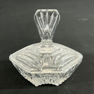 Assorted Vintage Glass Candy Dishes and trinket boxes