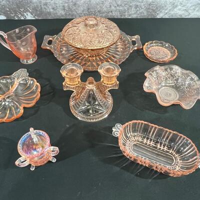 Assorted Vintage Rose Glass