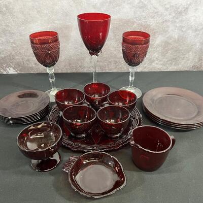 Vintage Ruby Glassware