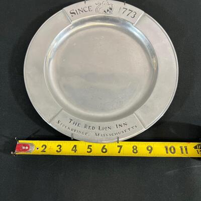 Vintage Wilton Armetale Pewter Plate Red Lion Inn