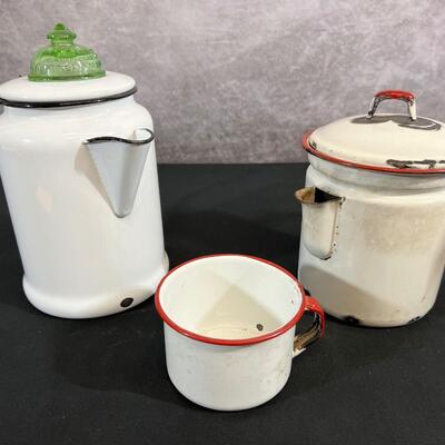 Vintage Coffee Pots and Mug