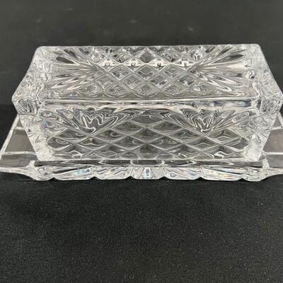 Vintage Glass Butter Dishes, lids, juicer