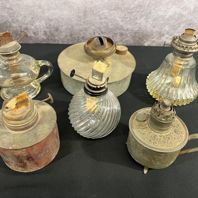 Assorted Vintage Oil Lamps
