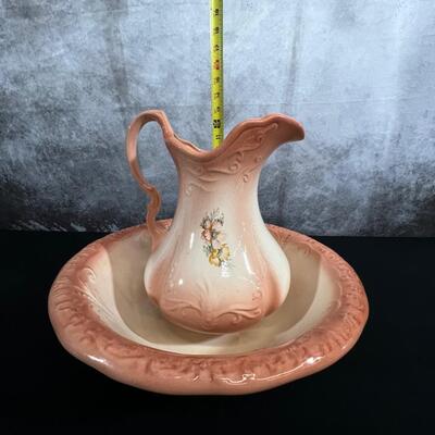 Iron stone pitcher and bowl