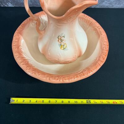 Iron stone pitcher and bowl