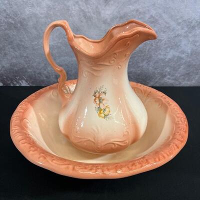 Iron stone pitcher and bowl