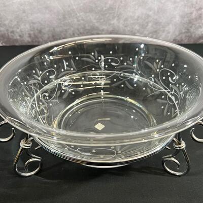 Glass Bowl with Serving Tray
