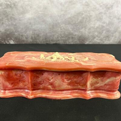 Hand Carved Alabaster Box