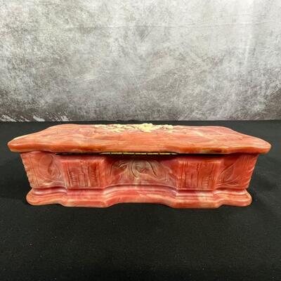 Hand Carved Alabaster Box