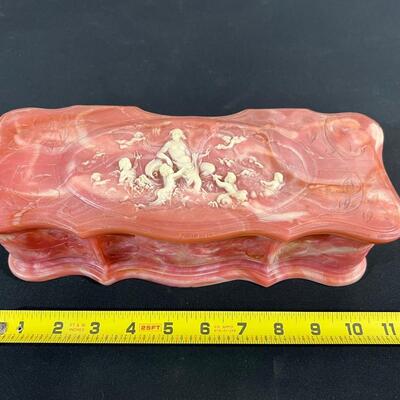 Hand Carved Alabaster Box
