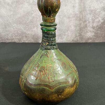 Vintage Leather Covered Bottles