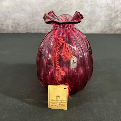 HandblownCrystal Vase byPilgrim Glass