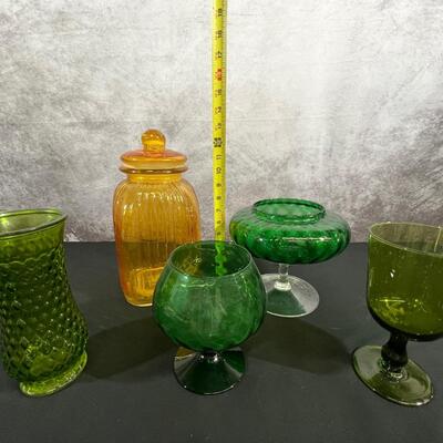 5 Piece Colored Glass