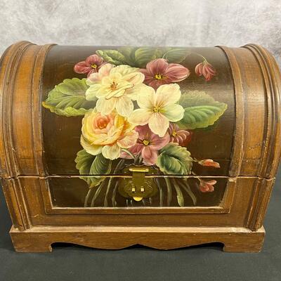 Hand Painted Wood Chest