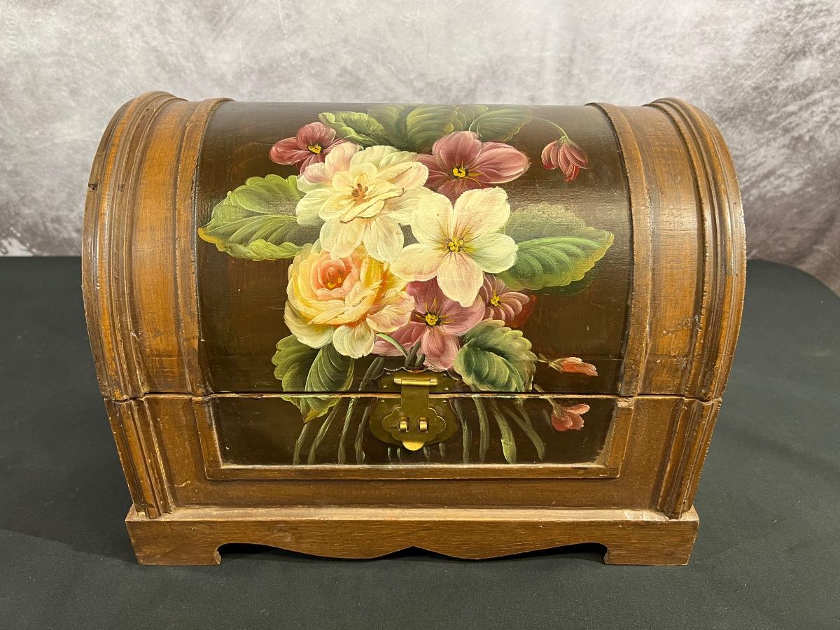 Hand Painted Wood Chest