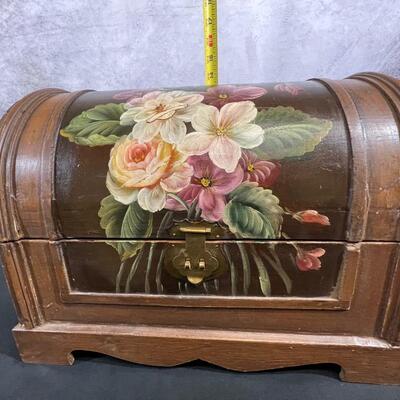 Hand Painted Wood Chest