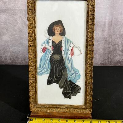 Vintage Porcelian Framed Art