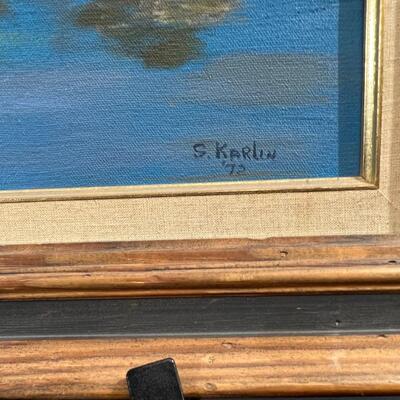 Original Oil Painting Signed S. Karlin 72' 18"x24"