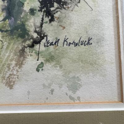 Original Watercolor Signed Koro Luck 14"x20"