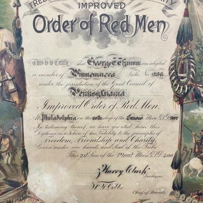 "Order of Red Man" 17"x23"