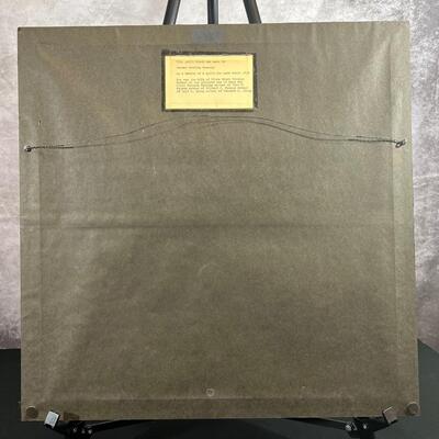 Framed Vintage Quilt Sample w/ Providence 1852