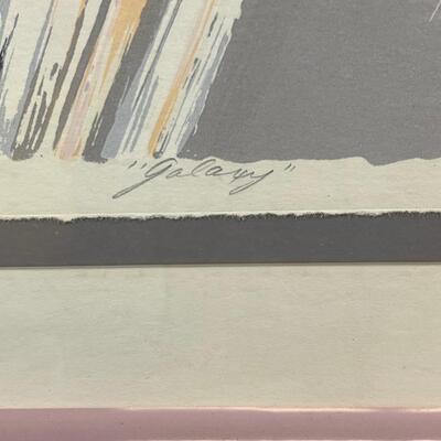 Framed 1980's Art, titled "Galaxy" 36"x48" #82/500