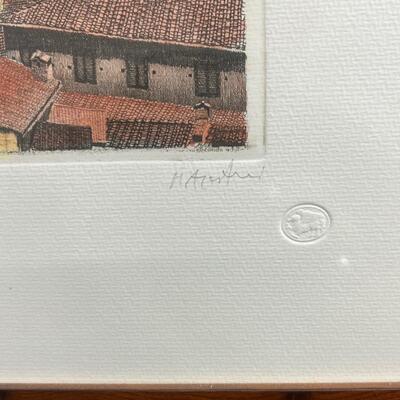 Framed Print of Sienna Italy signed and numbered