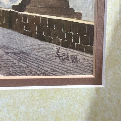 Signed Water Color from Prague 