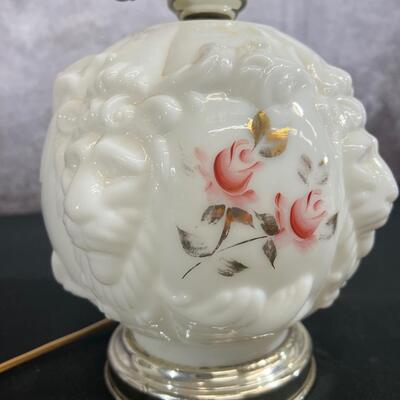 Vintage Lion Globe Lamp 18"x7.5"