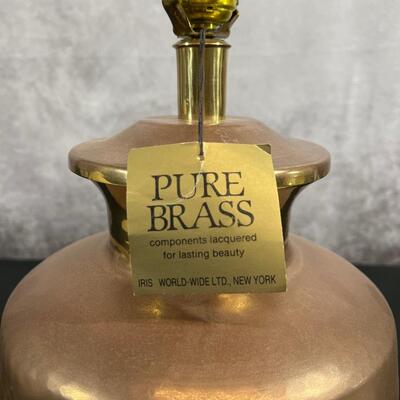 Pure Brass Table Lamp 24.5"T 10"W