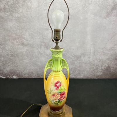 Vintage Rose W/ Gilded Brass Bases 27"x7.5"