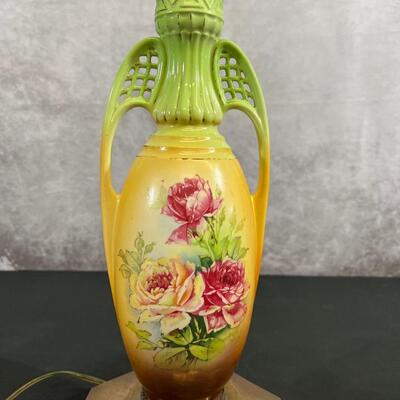 Vintage Rose W/ Gilded Brass Bases 27"x7.5"