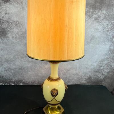 Vintage Lion Lamp 41.5"H W/ 18" Shade