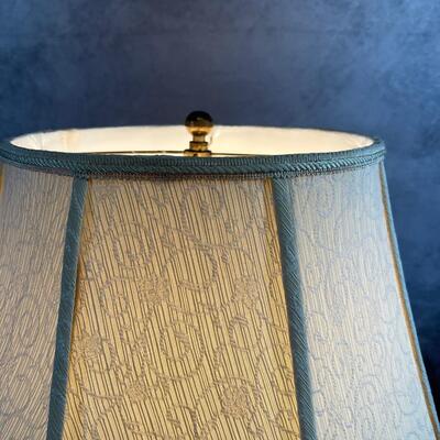 Floral Ceramic Lamp Base 26"H 19" Shade
