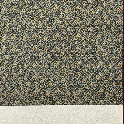 Chinese Green & Blue Silk Scroll