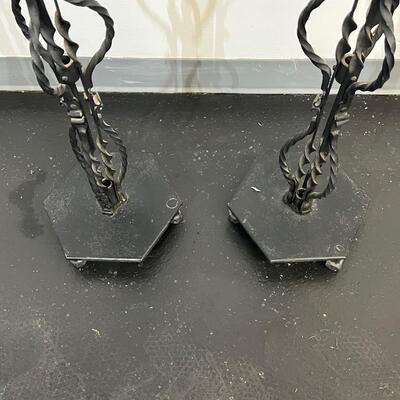 Black Rought Iron Candle Holder